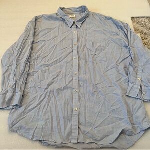 Wilfred Sky Blue Casual Button-Down Shirt Dress